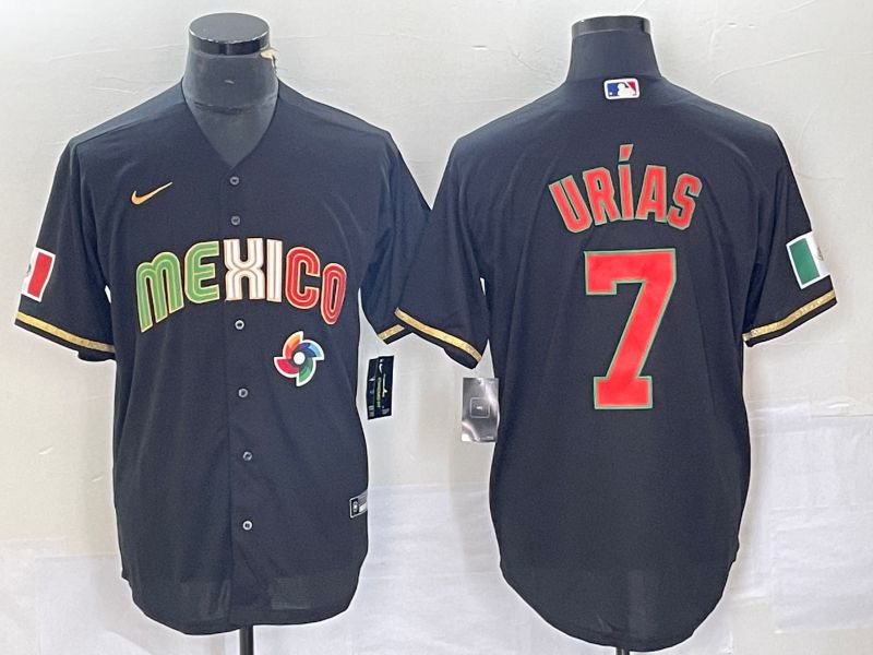 Men 2023 World Cub Mexico #7 Urias Black Nike MLB Jersey style 91845->more jerseys->MLB Jersey